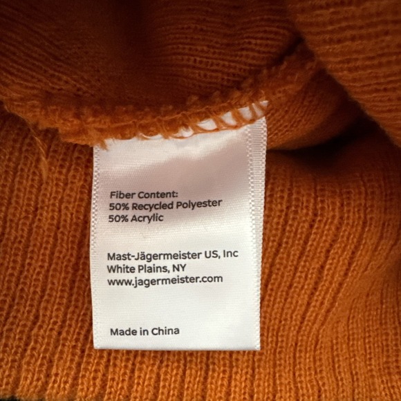 Jagermeister Embroidered Beanie Cap Orange Logo, One Size, Winter Hat 0 Fs Given - Picture 4 of 6